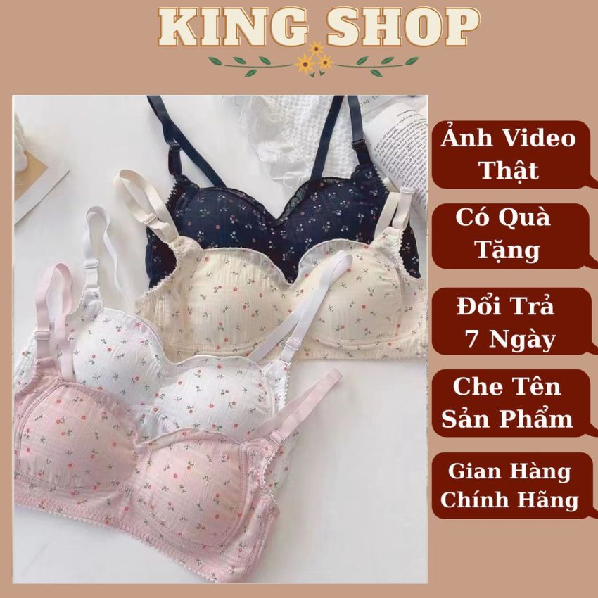 Áobra nữ  viền ren xinh xắn trẻ trung, áo lót nữ không gọng đệm mút mỏng thoáng mát Kingshop A739
