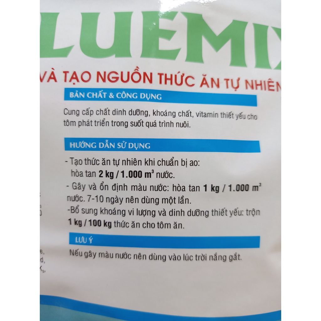 Bluemix Gây Màu Và Tạo Nguồn Thức Ăn Tự Nhiên Moina Cho Tôm