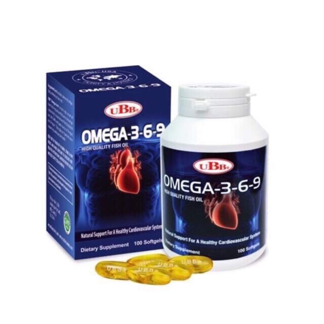 Omega 3 6 9 UBB - bổ mắt , bổ não , giảm cholesterol ...(hàng chính hãng USA)