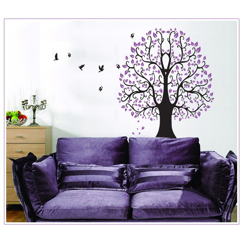 Decal dán tường Cây tím - DCX032