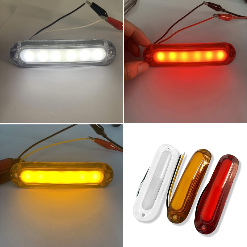 Bộ 2 Đèn Led Cảnh Báo Tín Hiệu Xi Nhan / Phanh 6 Bóng Chống Thấm Nước Chuyên Dụng Cho Xe Tải