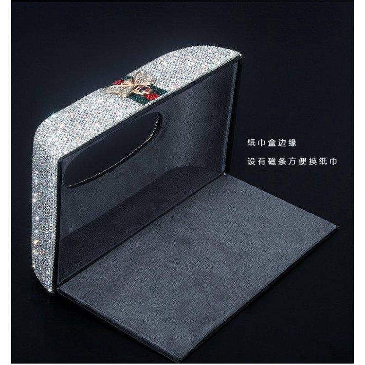 Hộp Đựng Khăn Giấy Hình Ong Đính Đá Sang Trọng Giá Đỡ