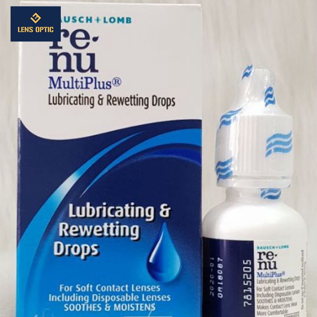 Nước nhỏ mắt lens nhân tạo BAUSCH & LOMB Renu dùng cho kính áp tròng 8ml - Lens Optic