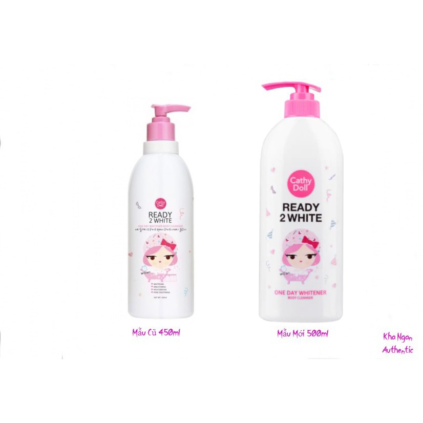 Sữa tắm làm TRẮNG DA Cathy Doll Ready 2 White Body One Day Whitener Cleanser