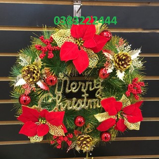 VÒNG NGUYỆT QUẾ NOEL, VÒNG TREO NOEL KT: 30CM,40CM,50CM