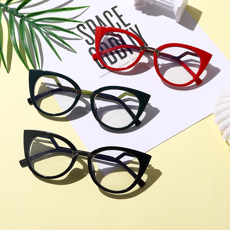 Kính Mát Gọng Mắt Mèo Chống Ánh Sáng Xanh TR90 Thời Trang Cho Nữ