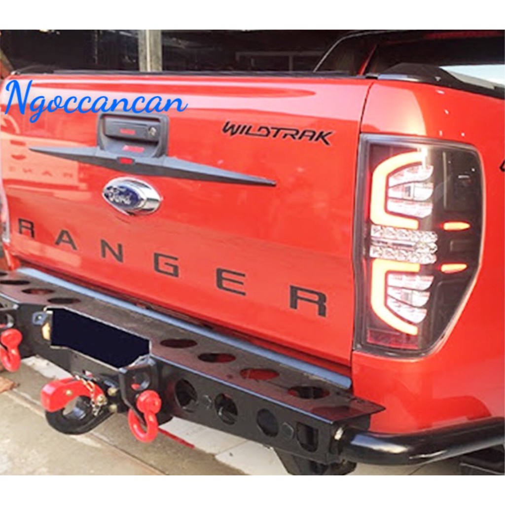 Bộ 5 Chi Tiết Ốp Hõm, Tay Cửa Cốp Ford Ranger 2015-2021