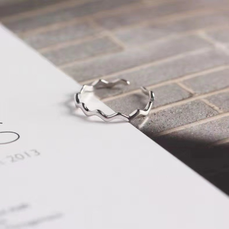 Nhẫn Đeo Tay Ba Mảnh Đơn Giản Có Thể Điều Chỉnh Kích Thước Phong Cách Hàn Quốc