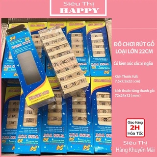 BỘ ĐỒ CHƠI RÚT GỖ SỐ LOẠI LỚN 54 THANH RÚT