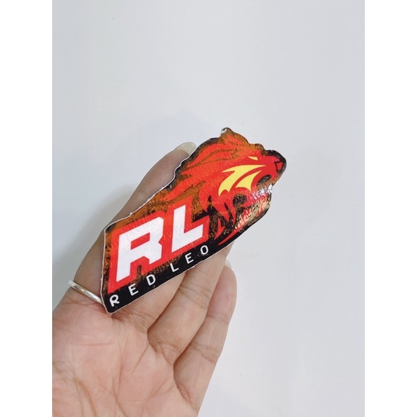 Tem dán hình Redleo sư tử cao cấp, dán trang trí xe máy laptop.. có sẵn keo