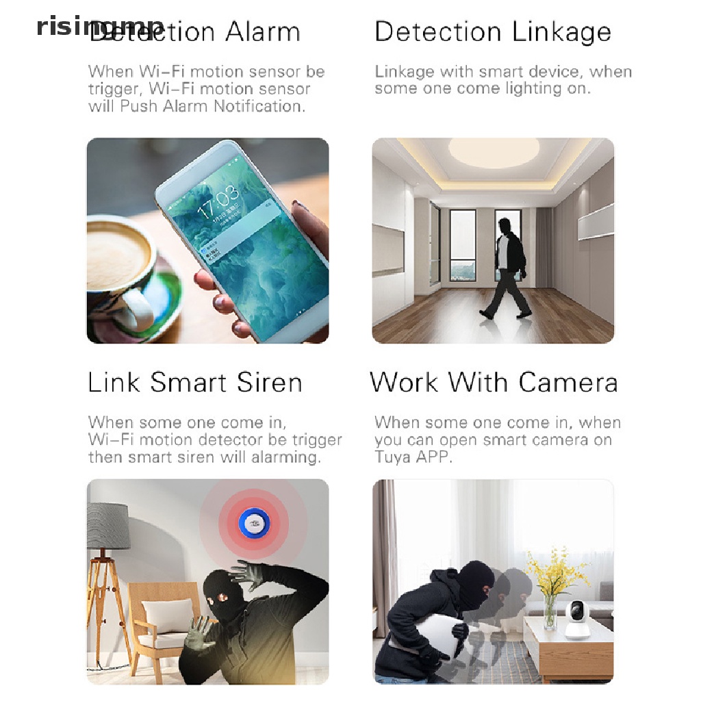 Cảm Biến Chuyển Động Hồng Ngoại Không Dây WiFi Tuya ♨Trên đó