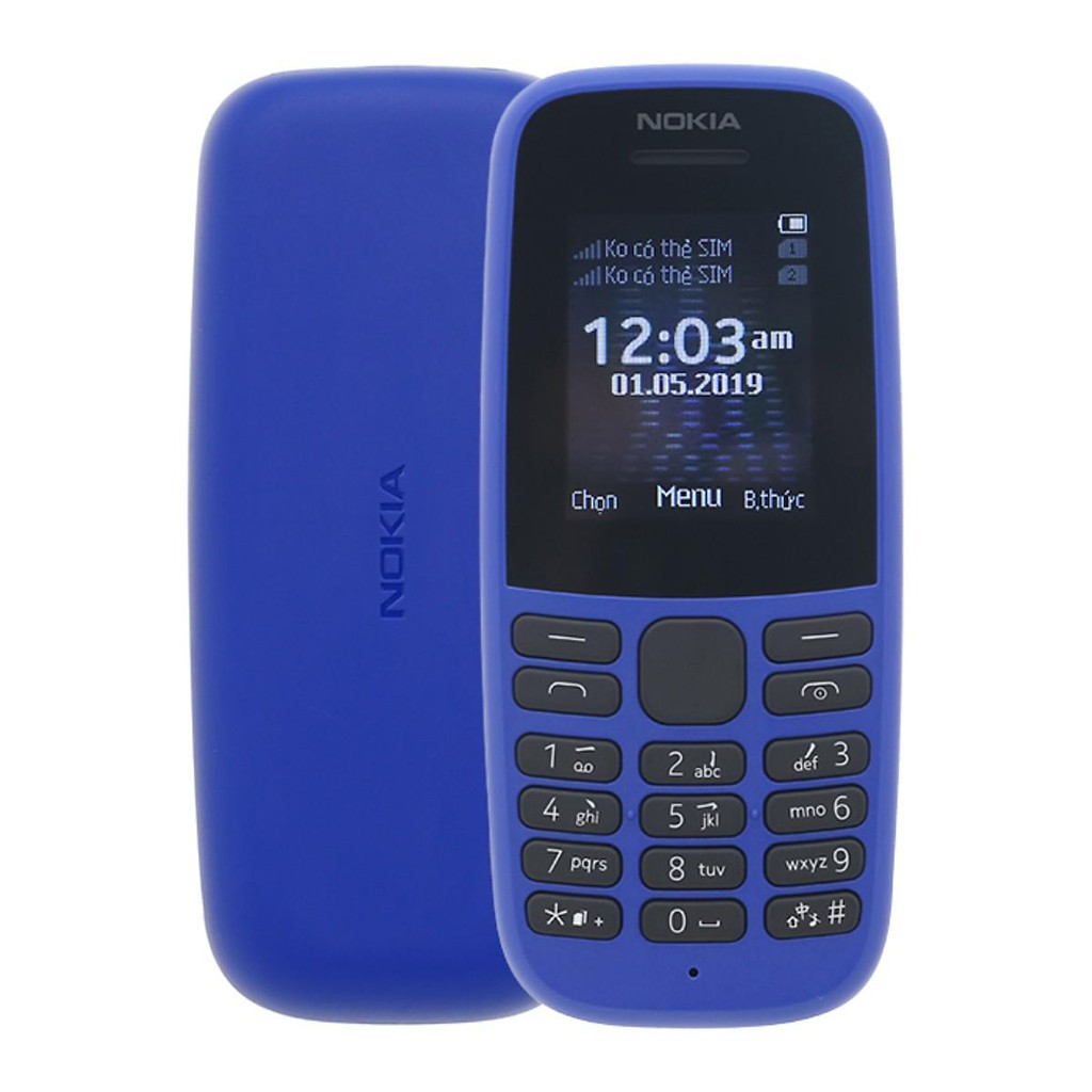 Điện thoại Nokia 105(2019) 2SIM - Máy Chính Hãng - Full Phụ Kiện