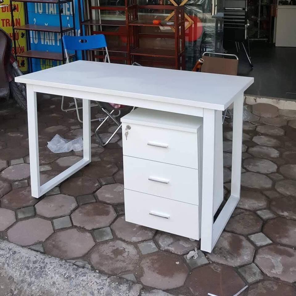 Bàn Chữ U màu trắng kích thước 0,6x1,2m - bàn làm việc học tập.