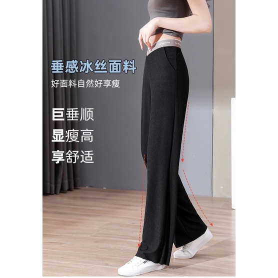 quần bầu cạp chéo chất vải dệt kim mềm đẹp ống rộng dáng dài