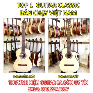 Đàn Guitar Ba Đờn Classic C100J - Đàn khuyết kiểu dáng hiện đại - Tiếng hay, gỗ thịt mỏng - Bán chạy tầm 1tr2