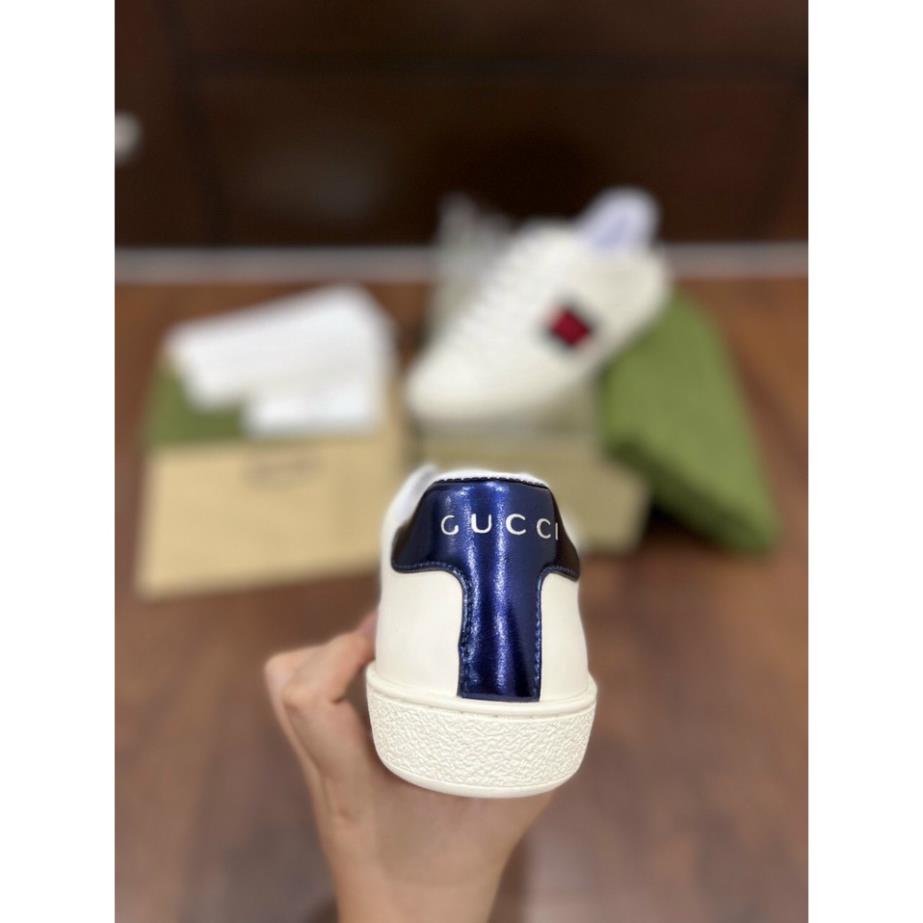 Giày Sneaker GC Ace Logo Trơn Siêu Cấp gucxi trơn gót tím  |Full Phụ Kiện Ảnh Tự Chụp