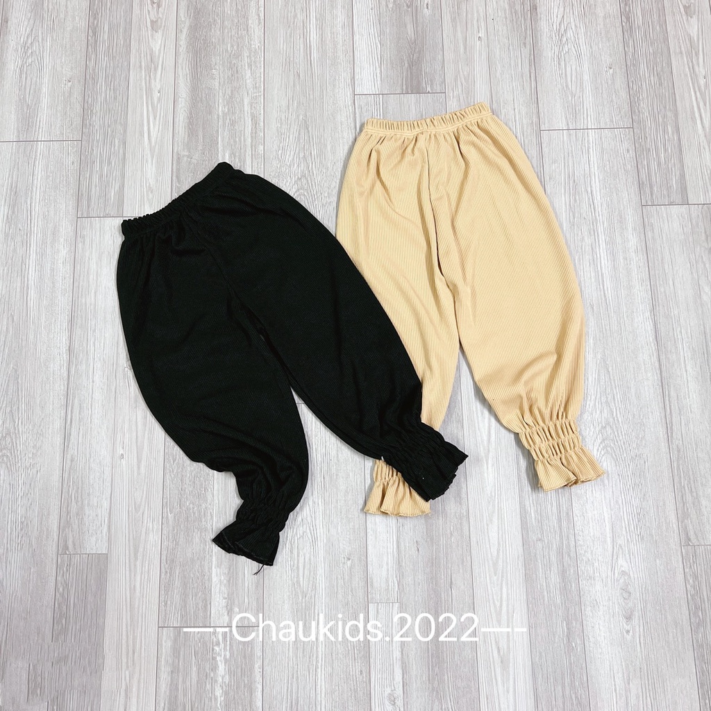 [SALE] Quần Bom Bé Gái Vải Thô Mềm Bo Gấu Cực Xinh, Quần Dài Cho Bé Mặc Đi Chơi, Đi Học CKTD04