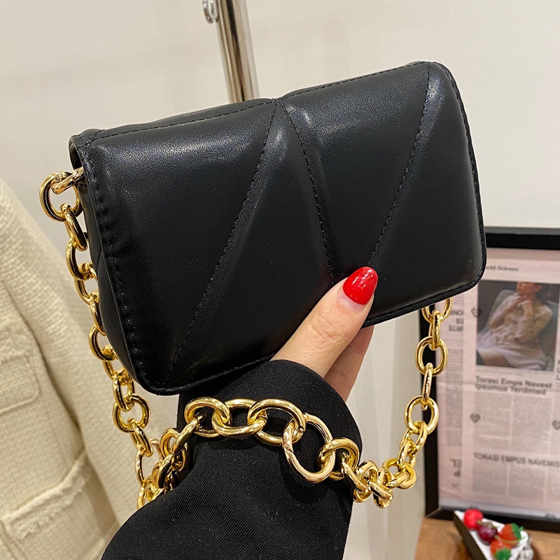 IELGY Túi Đeo Vai Hình Vuông Cỡ Nhỏ Phối Dây Xích Thời Trang Cho Nữ