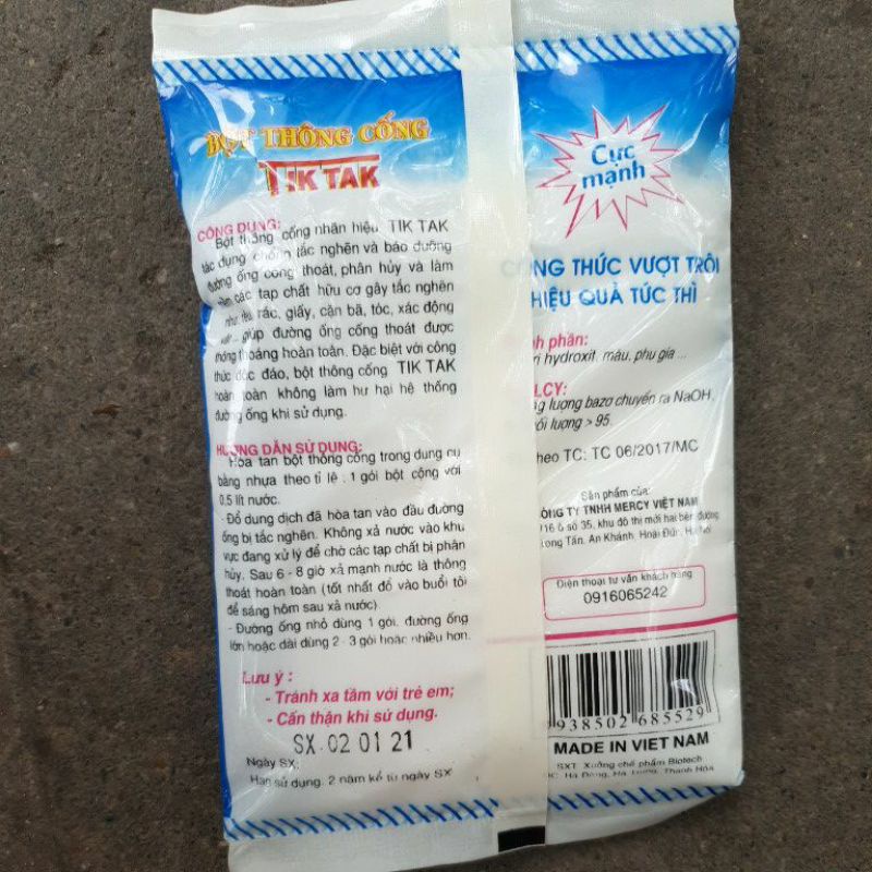 Bột thông cống TICTAC TIC TAC