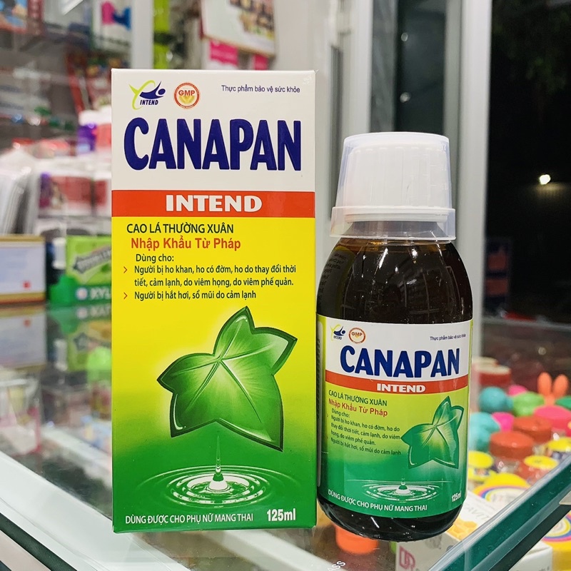 Siro ho trẻ em Canapan chai 125ml , Cao lá thường xuân hổ trợ bổ phế, giảm ho, loãng đờm, hỗ trợ giảm cảm lạnh ấm phổi