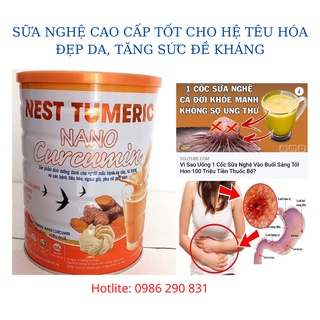  Sữa nghệ yến Nest Tumeric Nano Curcumin sữa non,Tốt cho dạ dày đại tràng đẹp da ngăn ngừa ung thư 