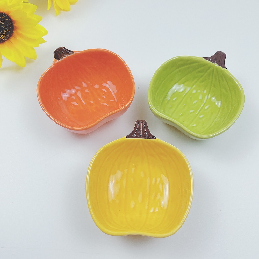 Bát ăn dặm cho bé chất liệu gốm sứ hình trái cây màu sắc đáng yêu dung tích 30-180ml, đồ dùng ăn dặm kiểu nhật cho bé