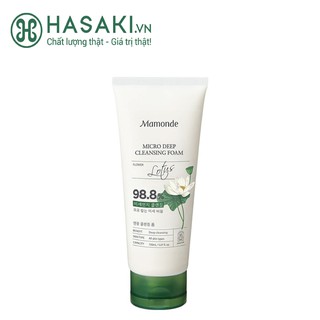 Sữa rửa mặt mamonde làm sạch lỗ chân lông mụn đầu đen micro deep cleansing foam 150ml