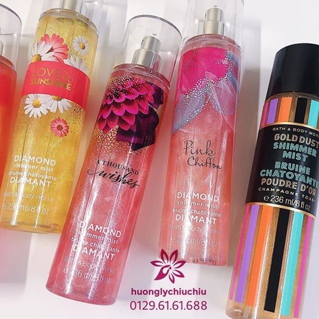 Xịt thơm toàn thân ánh nhũ Bath and Body works 236ml | BigBuy360 - bigbuy360.vn