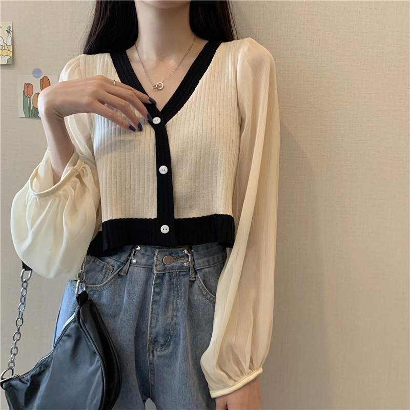 NRVP Áo Sweater Nữ Dài Tay Phong Cách Hàn Quốc 2023