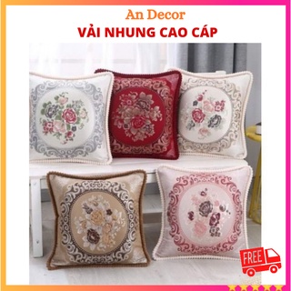 Gối tựa lưng sofa Tây Âu, gối sofa kèm ruột trang trí phòng đẹp - nhà sang 45x45 | AN Decor