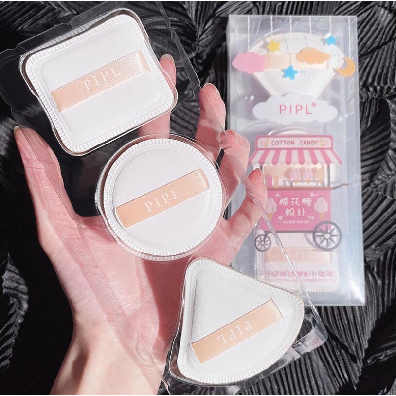 Mút trang điểm cotton mềm mại màu kẹo tùy chọn kiểu dáng