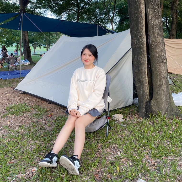 Áo sweater WISEN ARC áo nỉ dài tay unisex form rộng