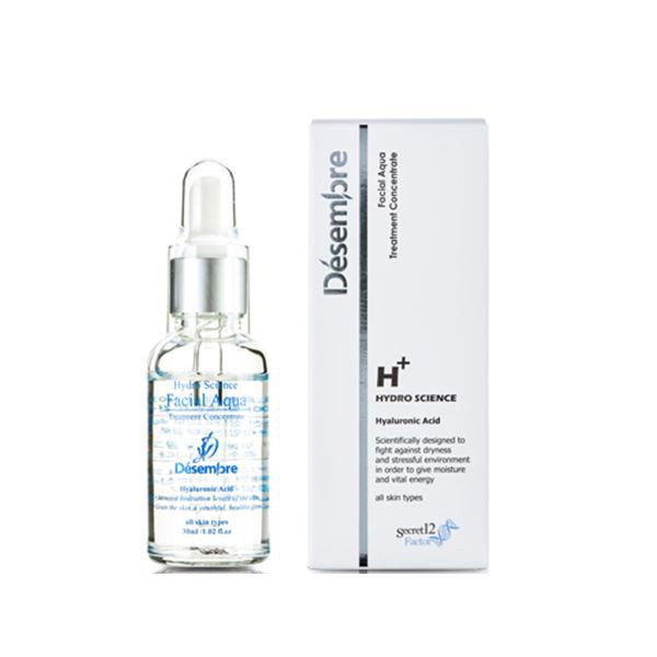 Serum Cấp ẩm HA Desembre Tinh chất Hydro Science Facial Aqua Treatment Concentrate, cho da mịn màng, căng bóng