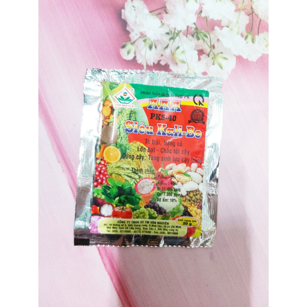 Phân bón lá cao cấp KALI- Bo ( 20g /1 gói)