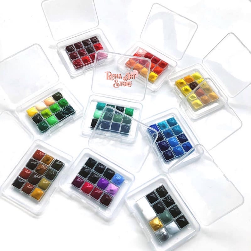 Pocket Holbein Theo Tông 6 Màu 1ML - Tông Xanh Dương /Đỏ/ Xanh Lá