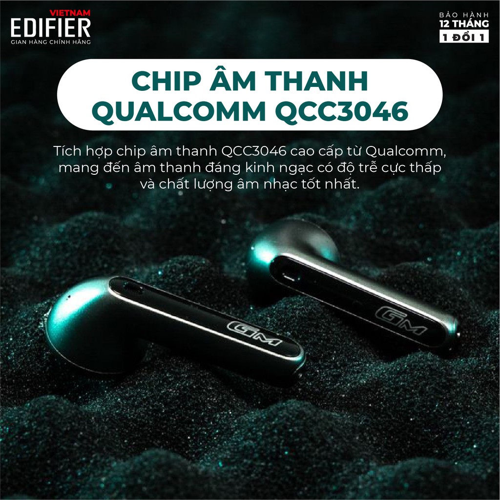 Tai nghe bluetooth 5.2 gaming EDIFIER GM5 HECATE - IPX5 - Khử tiếng ồn - Hàng chính hãng - Bảo hành 12 tháng 1 đổi 1