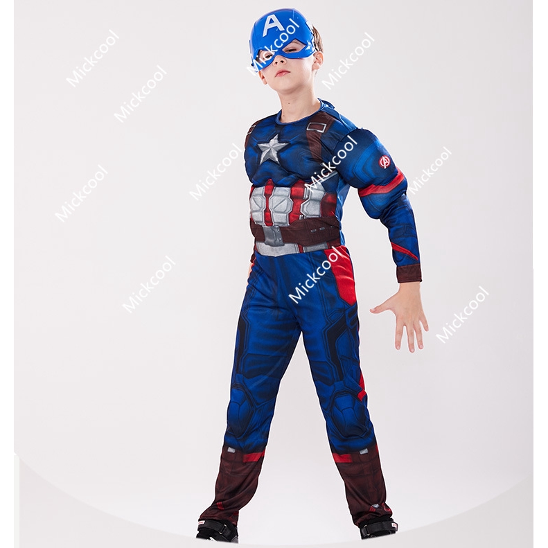 Bộ Đồ Hóa Trang Nhân Vật Captain America Phim 2 Cơ Bắp Mới