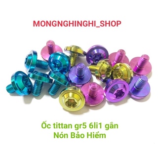 Ốc Tittan gr5 6li10 gắn Nón Bảo Hiểm ( Có tặng kèm con Táng)