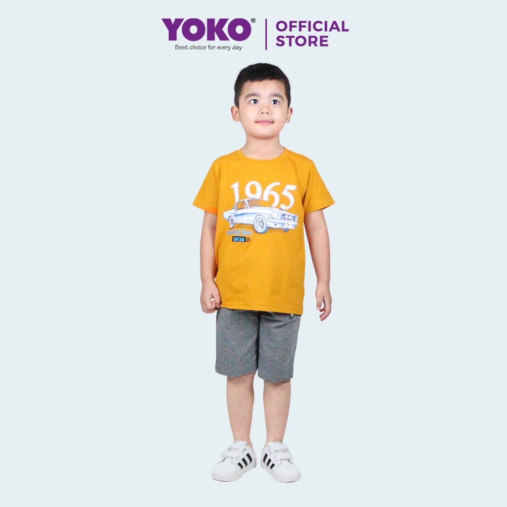 Bộ Quần Áo Thun Bé Trai Tay Ngắn Quần Da Cá (6-9 Tuổi) YOKO KID’S FASHION 20421T