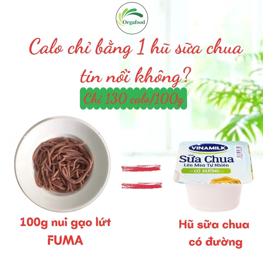 Bánh canh ống gạo lứt Fuma 500g eatclean cho người ăn kiêng giảm cân, tiểu đường, ăn chay, thực phẩm ít calo