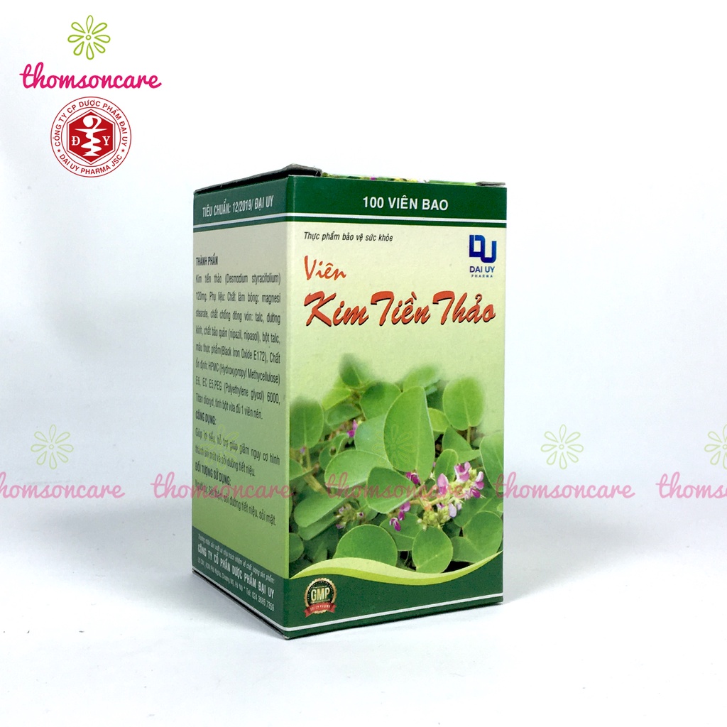 Viên uống Kim tiền thảo lợi tiểu hộp 100 viên, hỗ trợ giảm sỏi thận, xỏi đường tiết niệu