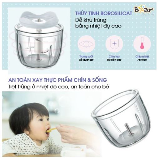 Máy xay ăn dặm Bear QSJ-A01F2 (GR-B03V2) 0.3l bản quốc tế