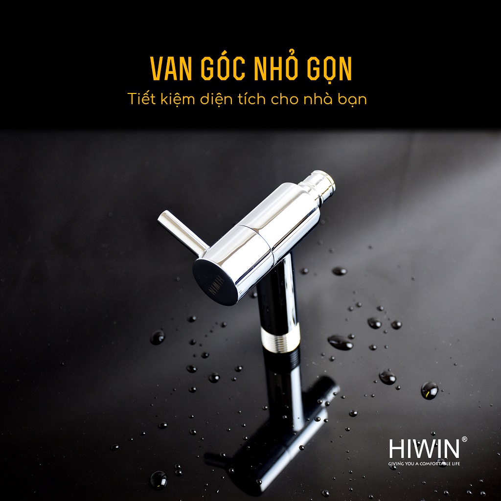 Van T chia nước vòi sen vòi xịt, van giảm áp lực nước chất liệu đồng mặt gương HIWIN JF-098