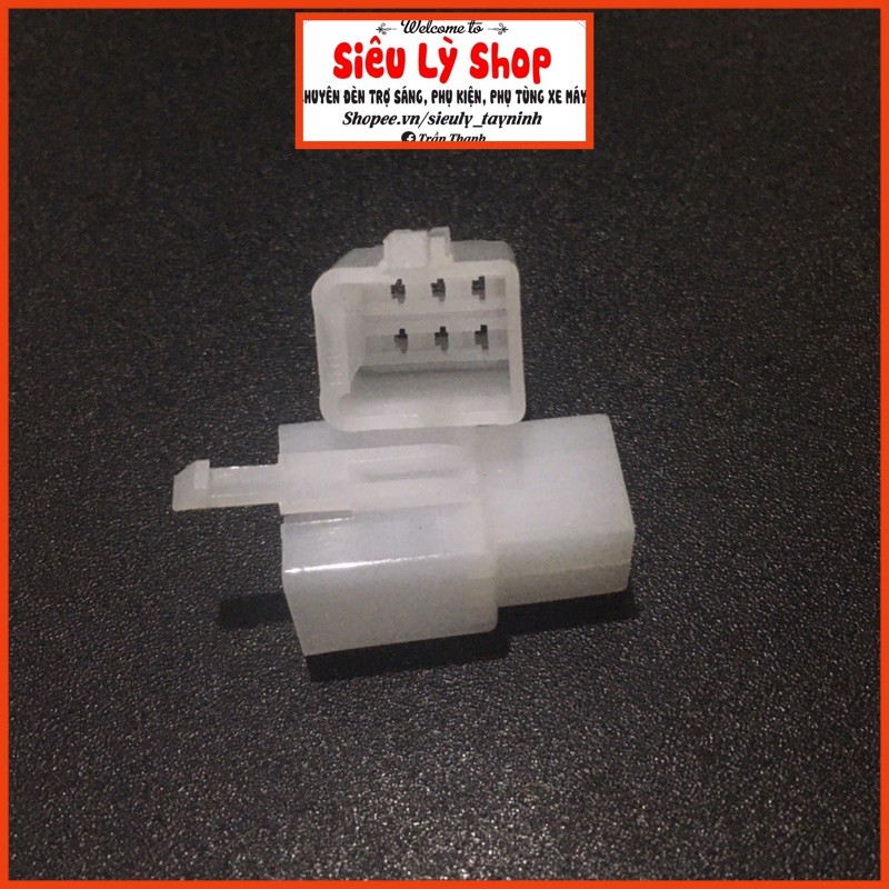 Giắc nhựa 6P - 2.8 - Đầu cái (Túi 10cái)