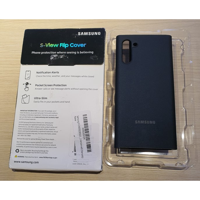 Bao da Clear View Samsung Note10 +Plus, Note 10 Chính hãng Samsung - New 100% - 2 màu Đen Trắng