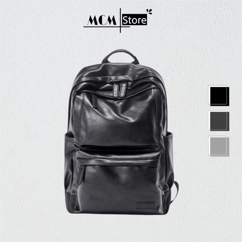 Balo Da Nam Nữ Unisex Thời Trang Thiết Kế Hàn Quốc Đi Học Đựng Laptop Phù Hợp Cho Sinh Viên