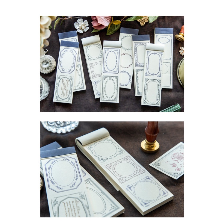 Set 50 giấy ghi chú phong cách cổ điển sáng tạo