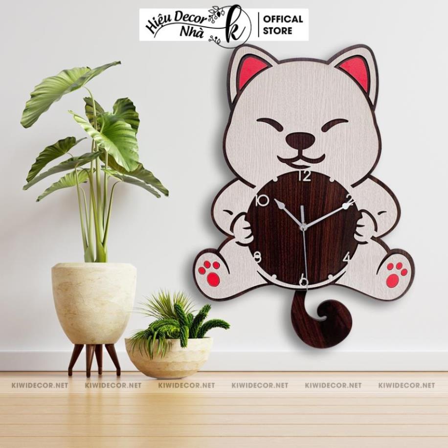 Đồng Hồ Treo Tường Dễ thương Decor Chó Shiba, Trang Trí Nhà Cửa, Quà Tặng Sinh Nhật - Hiệu Nhà K