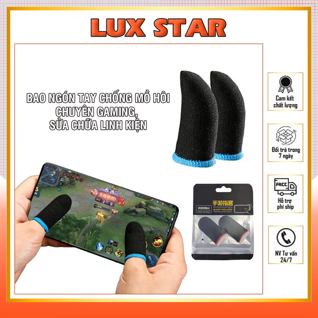 Bộ 2 Bao Ngón Tay Găng Bao Tay Chơi Game - Chống Mồi Hôi Siêu Nhạy