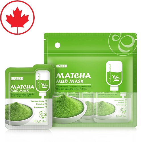 1 gói Mặt nạ bùn Matcha Laikou kiềm dầu sạch da cấp nước Matcha Mud Mask 5g